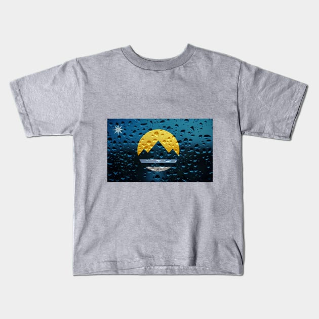 Flag of Reno - Raindrops Kids T-Shirt by DrPen